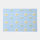 Daisy Pattern op lichtblauwe achtergrond Deurmat (Voorkant)