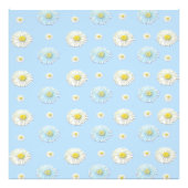 Daisy Pattern op lichtblauwe achtergrond Foto Afdruk (Voorkant)