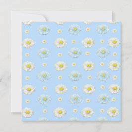 Daisy Pattern op lichtblauwe achtergrond Kaart