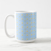 Daisy Pattern op lichtblauwe achtergrond Koffiemok (Links)