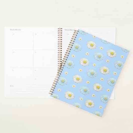 Daisy Pattern op lichtblauwe achtergrond Planner (Display)