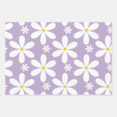 Daisy Pattern (Paars) Inpakpapier Vel (Voorkant 3)