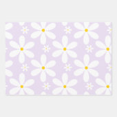 Daisy Pattern (Paars) Inpakpapier Vel (Voorkant)