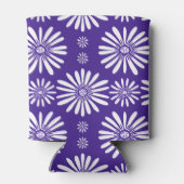 Daisy Pattern Paars White Koelbox Blikjeskoeler (Achterkant)