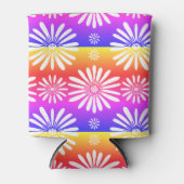 Daisy Pattern Paars Yellow Koelbox Blikjeskoeler (Voorkant)