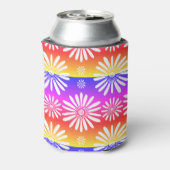 Daisy Pattern Paars Yellow Koelbox Blikjeskoeler (Blikje Achterkant)