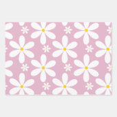 Daisy Pattern (PInk) Inpakpapier Vel (Voorkant 3)