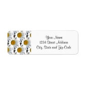 Daisy Pattern Return-adreslabel Etiket (Voorkant)