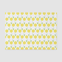  Daisy Pattern Tissue / Ambachtelijk papier