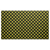 Daisy Pattern - Volledige kleur op zwart Stof (Yard (91,4 cm))