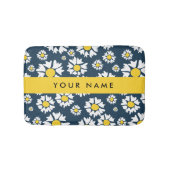 Daisy Pattern, Witte Daisies, Jouw naam Badmat (Voorkant)