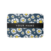 Daisy Pattern, Witte Daisies, Jouw naam Badmat (Voorkant)