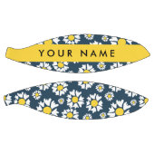 Daisy Pattern, Witte Daisies, Jouw naam Basketbal (Panelen)