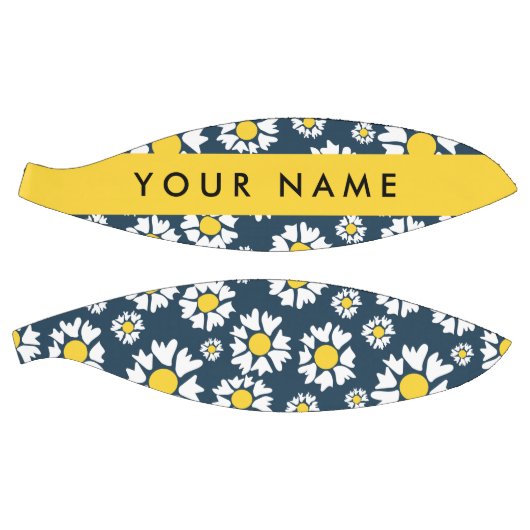 Daisy Pattern, Witte Daisies, Jouw naam Basketbal (Panelen)