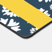 Daisy Pattern, Witte Daisies, Jouw naam Bureaumat (Hoek)