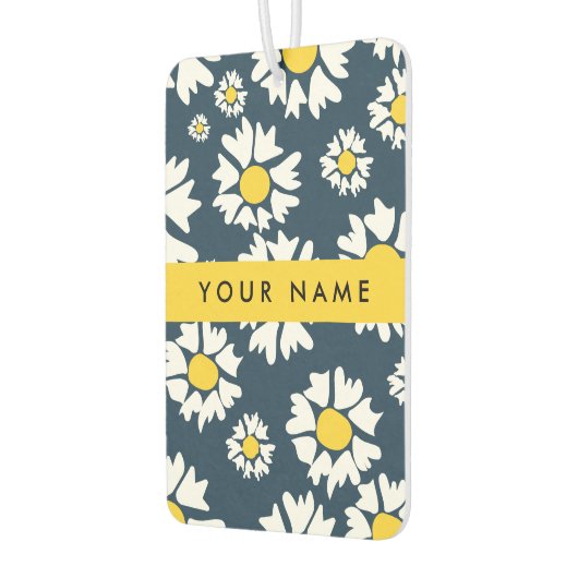 Daisy Pattern, Witte Daisies, Jouw naam Luchtverfrisser (Links)