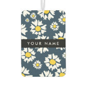 Daisy Pattern, Witte Daisies, Jouw naam Luchtverfrisser (Achterkant)