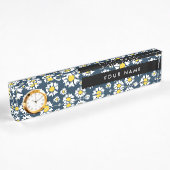 Daisy Pattern, Witte Daisies, Jouw naam Naambordje