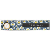 Daisy Pattern, Witte Daisies, Jouw naam Naambordje (Voorkant)