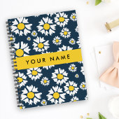 Daisy Pattern, Witte Daisies, Jouw naam Notitieboek