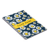 Daisy Pattern, Witte Daisies, Jouw naam Notitieboek (Rechterzijde)