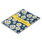 Daisy Pattern, Witte Daisies, Jouw naam Notitieboek (Linkerzijde)