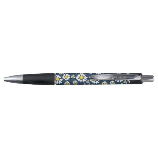 Daisy Pattern, Witte Daisies, Jouw naam Pen (Achterkant)