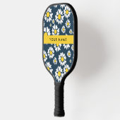 Daisy Pattern, Witte Daisies, Jouw naam Pickleball Paddle (Links)