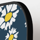 Daisy Pattern, Witte Daisies, Jouw naam Pickleball Paddle (Links Detail)