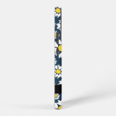 Daisy Pattern, Witte Daisies, Jouw naam Samsung Galaxy Hoesje (Rechterkant)