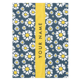 Daisy Pattern, Witte Daisies, Jouw naam Tafelkleed