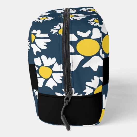 Daisy Pattern, Witte Daisies, Jouw naam Toilettasje (Rechts)