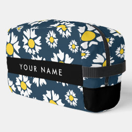 Daisy Pattern, Witte Daisies, Jouw naam Toilettasje