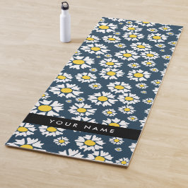 Daisy Pattern, Witte Daisies, Jouw naam Yogamat