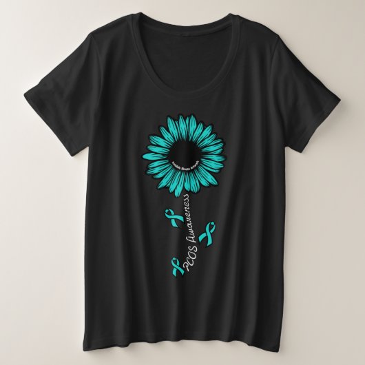 Daisy...PCOS Grote Maat T-shirt (Design voorkant)