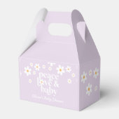 Daisy Peace Love Baby Retro Baby shower Favor Box Bedankdoosjes (Voorkant Zijde)
