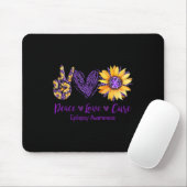 Daisy Peace Love Cure Epilepsie Bewustzijn Paarse  Muismat (Met muis)