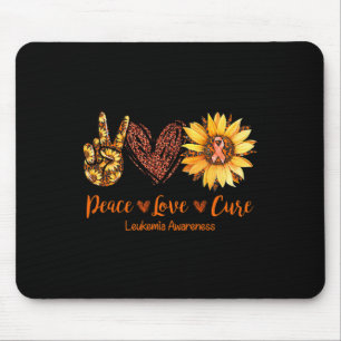 Daisy Peace Love Cure Leukemie Awareness Gift Muismat