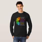 Daisy Peace Love Equality Diversity Human Rights L T-shirt (Voorkant volledig)