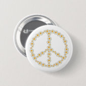 Daisy Peace Ronde Button 5,7 Cm (Voorkant /achterkant)