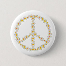 Daisy Peace Ronde Button 5,7 Cm