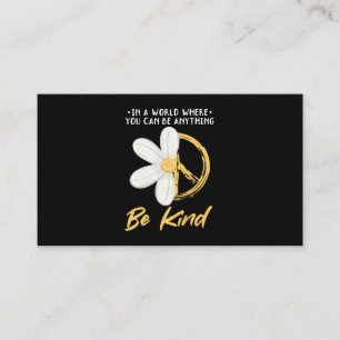 Daisy Peace Sign Flower Gardening Hippie Visitekaartje