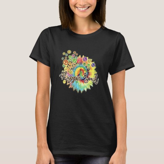 Daisy Peace Sign Flower T-shirt (Voorkant)