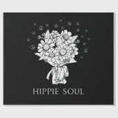 Daisy Peace Sign Hippie Soul Cadeaupapier (Vlak)