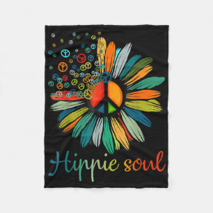 Daisy Peace Sign Hippie Soul Flower Lovers Gifts Fleece Deken