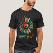 Daisy Peace Sign Hippie Soul T-shirt (Voorkant)