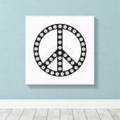 Daisy Peace Symbol Canvas Afdruk (Insitu (Houten vloer))