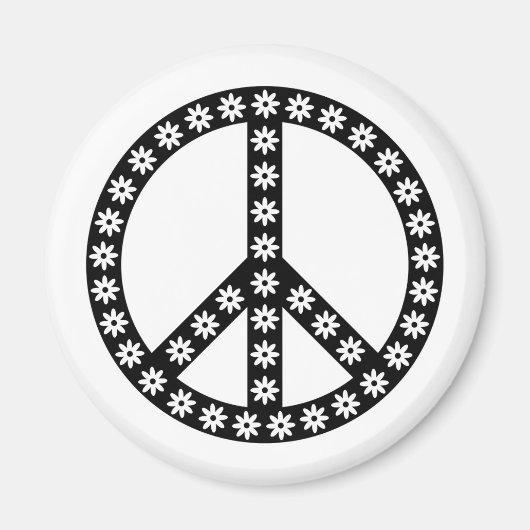 Daisy Peace Symbol Magneet (Voorkant)