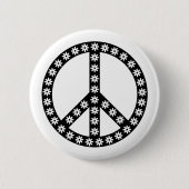 Daisy Peace Symbol Ronde Button 5,7 Cm (Voorkant)