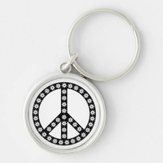 Daisy Peace Symbol Sleutelhanger (Voorkant)